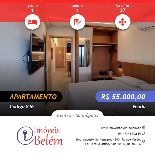 Apartamento, 1 quarto, 37 m² - Foto 1