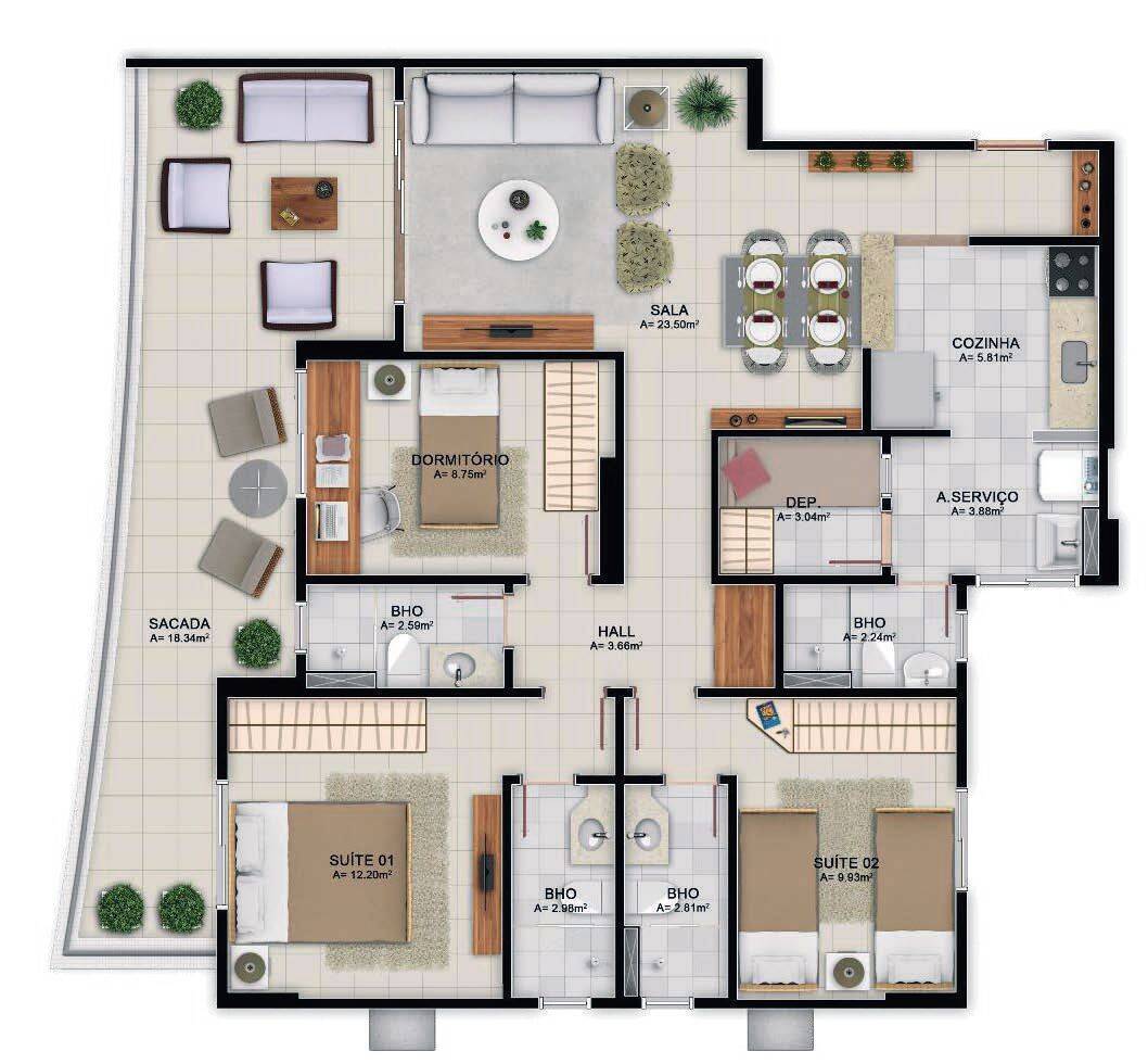 Apartamento, 3 quartos, 114 m² - Foto 19