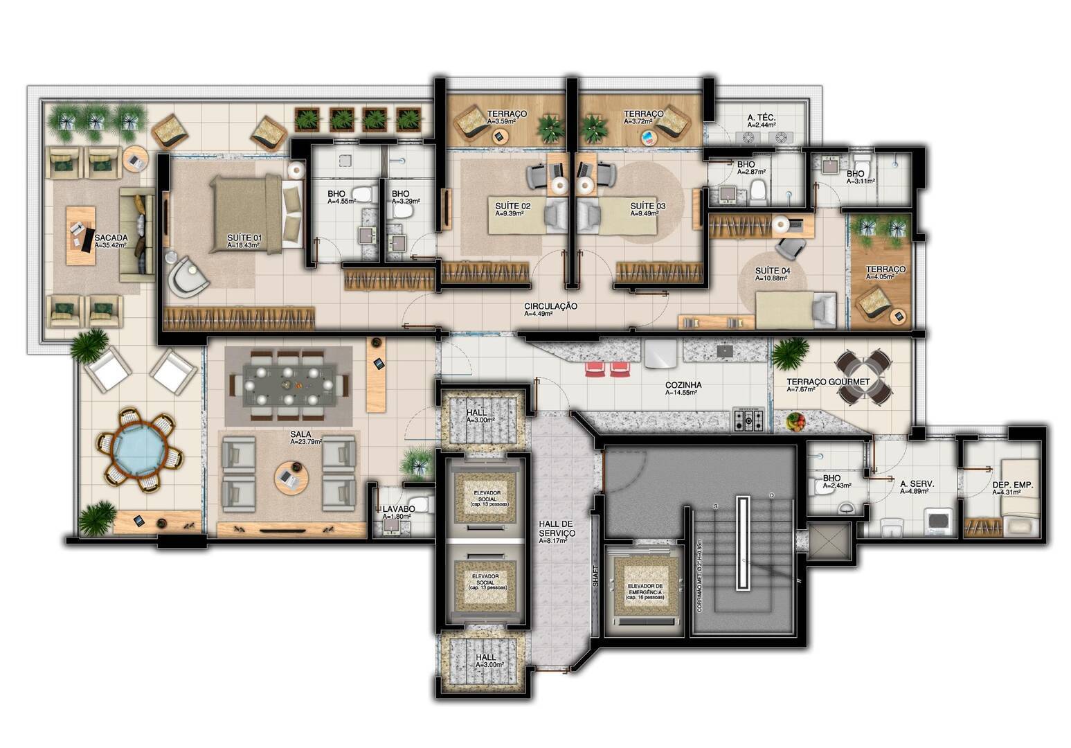 Apartamento, 4 quartos, 200 m² - Foto 13