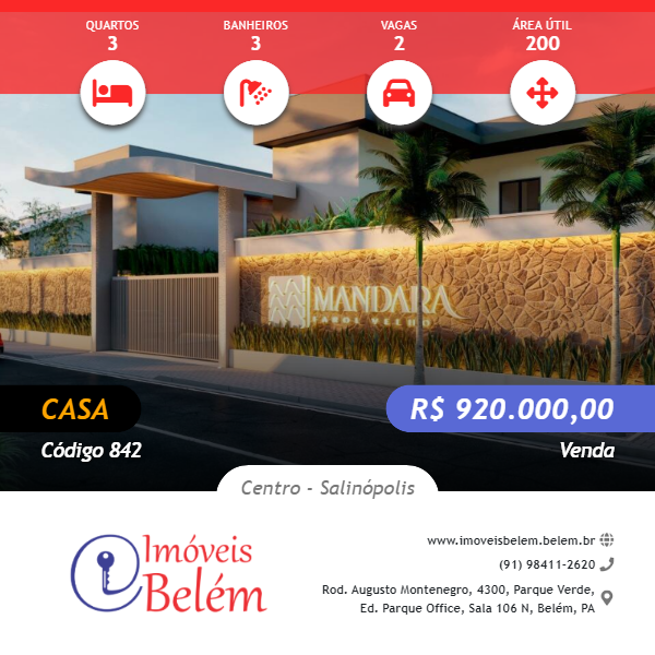 Casa, 3 quartos, 200 m² - Foto 1