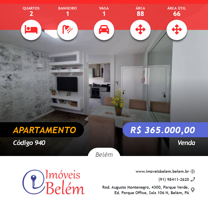 Apartamento, 2 quartos, 66 m² - Foto 1