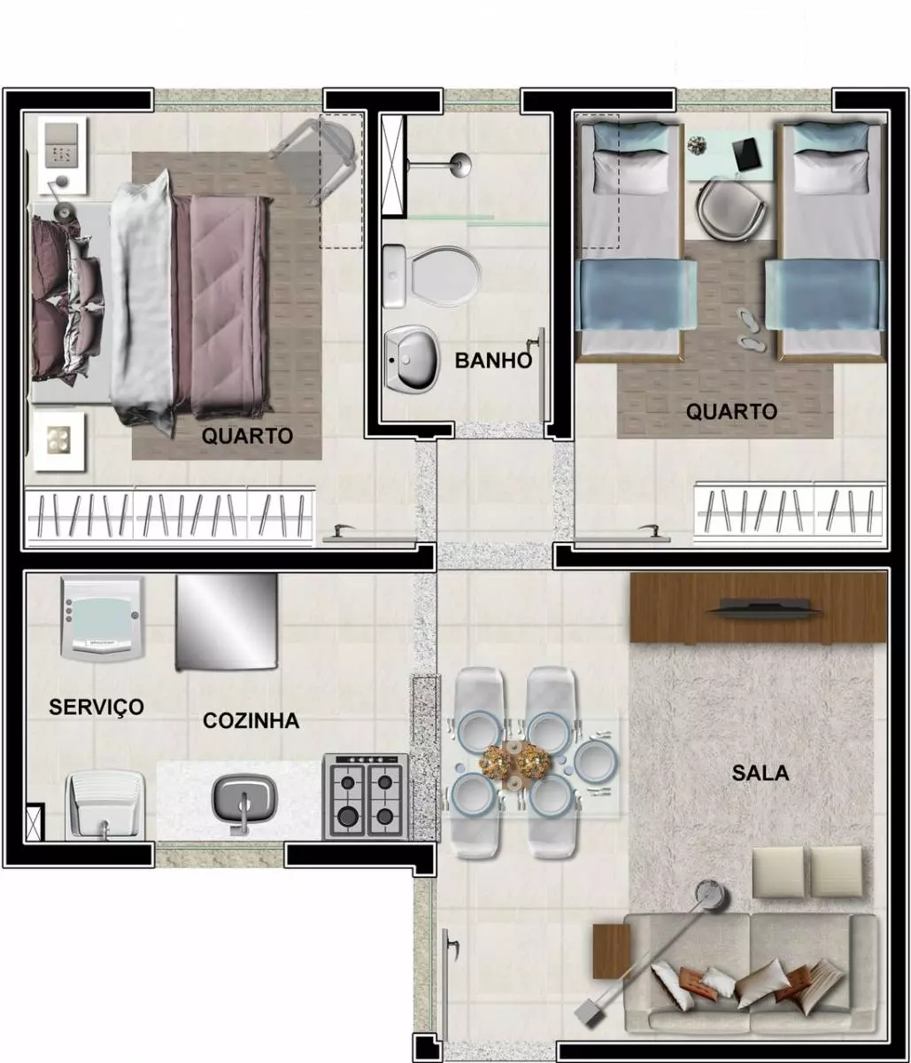 Apartamento, 2 quartos, 46 m² - Foto 17