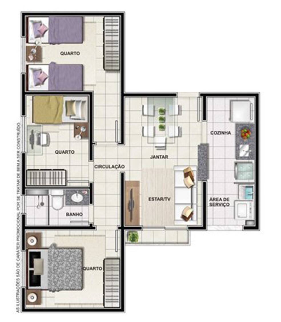 Apartamento, 3 quartos, 56 m² - Foto 15
