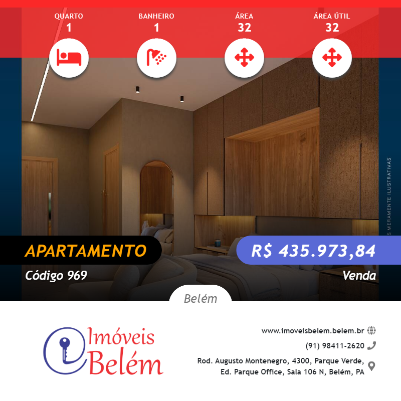Apartamento, 1 quarto, 32 m² - Foto 1