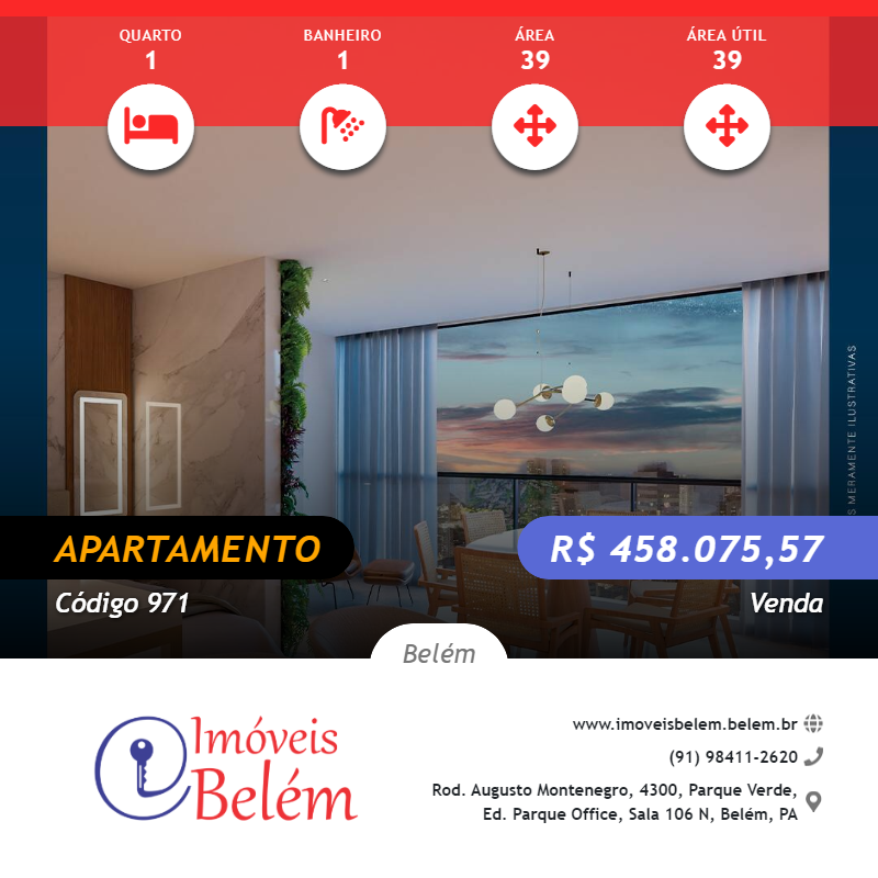 Apartamento, 1 quarto, 39 m² - Foto 1