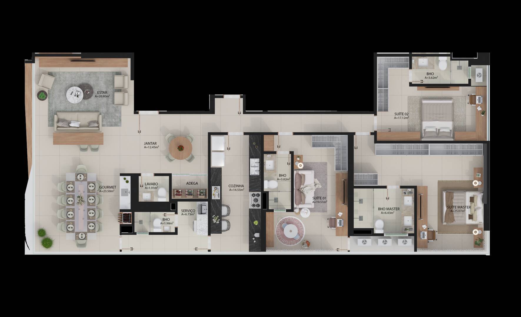 Apartamento, 4 quartos, 197 m² - Foto 3