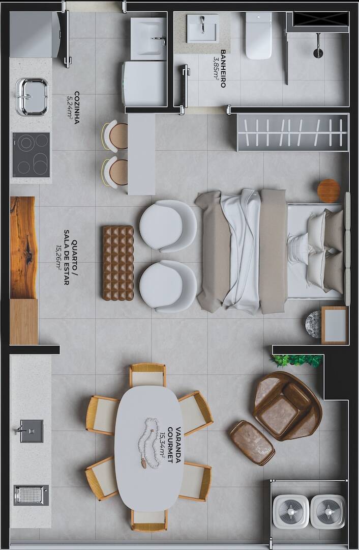 Apartamento, 1 quarto, 39 m² - Foto 6