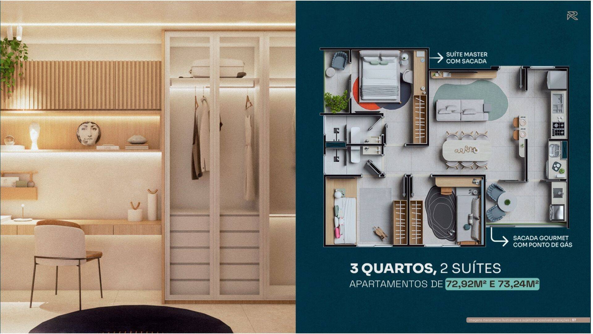 Apartamento, 3 quartos, 73 m² - Foto 3