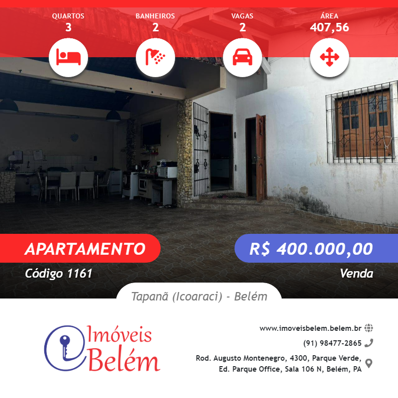 #1161 - Home Ecte para Venda em Belém - PA