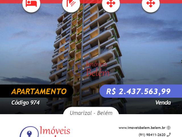 #974 - Apartamento para Venda em Belém - PA - 1