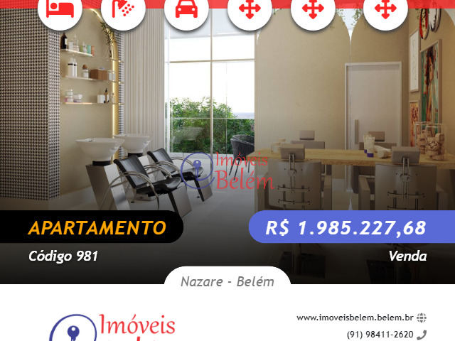 #981 - Apartamento para Venda em Belém - PA - 1
