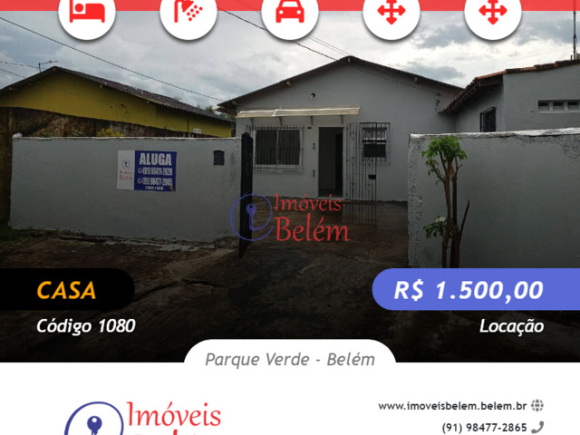 #1080 - Casa para Locação em Belém - PA - 1