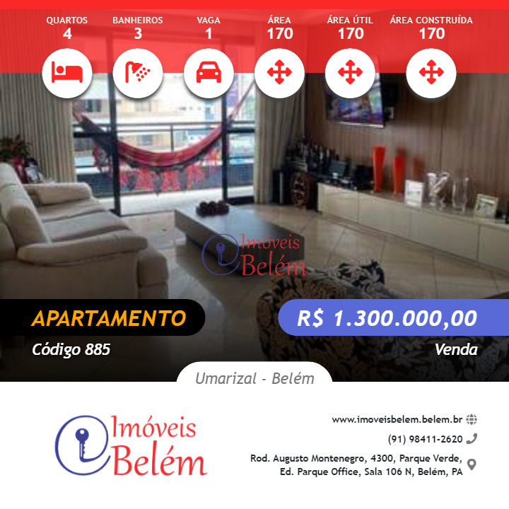 Apartamento para venda no Edifício Montpellier com 4/4 sendo 2 suítes