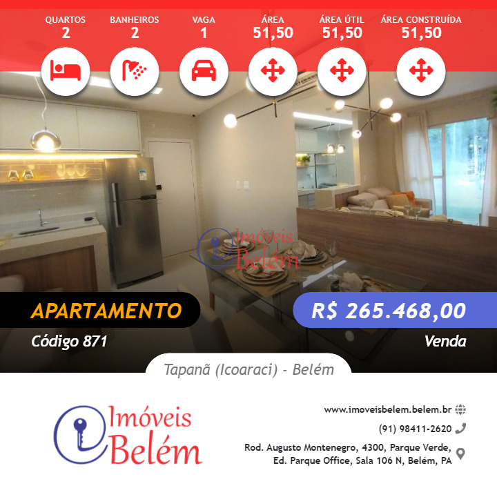 Imóveis Belém Vende APT 2/4 c/ suíte ALEGRO 4ª fase