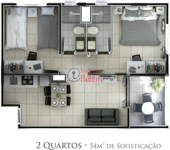 Apartamento, 2 quartos, 54 m² - Foto 8