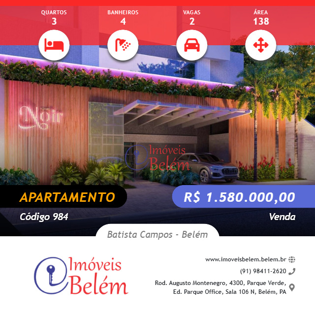 Imóveis Belém Vende torre Noir- n Batista Campos