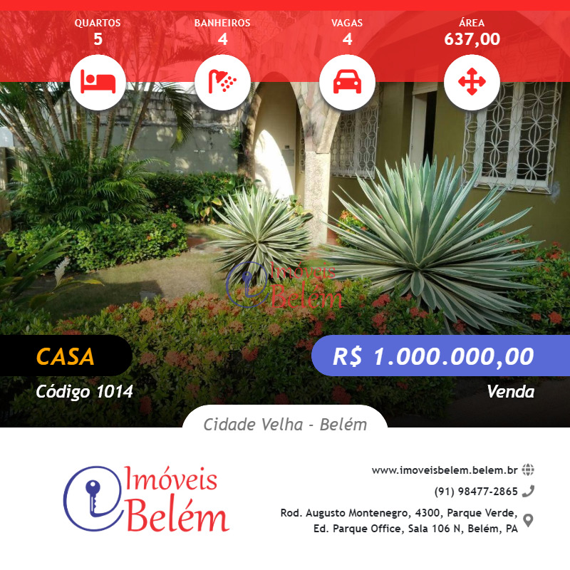 Imóveis Belém vende Residência Exclusiva na Cidade Velha!