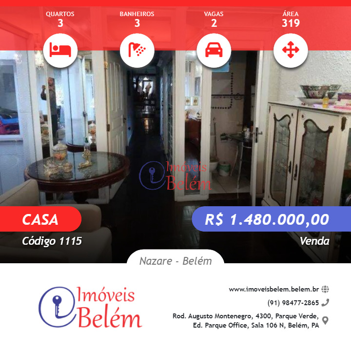 imóveis Belém vende casa na José Malcher
