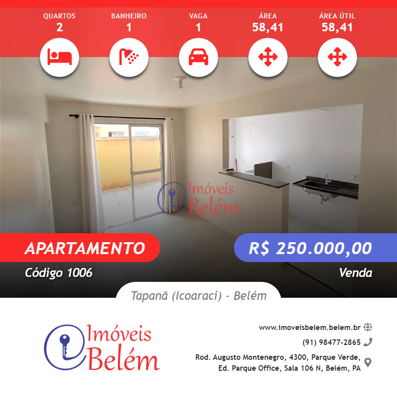 Apt para venda TÉRREO de 2/4 no Bela Vida II